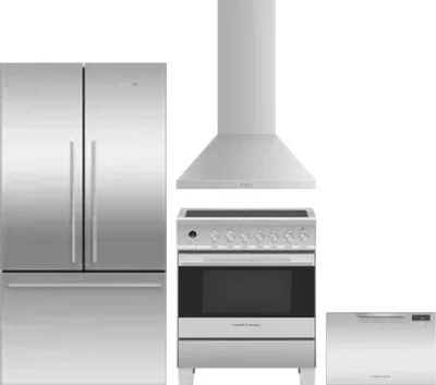 4 Piece Package Includes Refrigerator, Range, Hood And Dishwasher